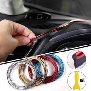 5m Car Interior Decoration Strips Dashboard Door Edge Decoration