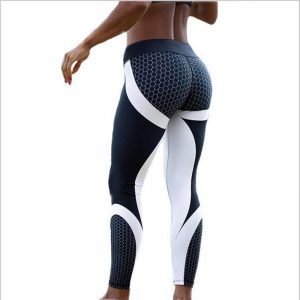 Mesh Pattern Print Womens Fitness Leggings
