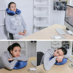 Neck Massage Travel Pillow Inflatable Relax Sleep Cushion