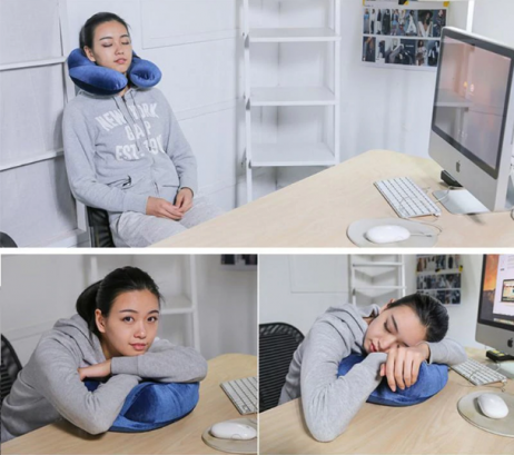 Neck Massage Travel Pillow Inflatable Relax Sleep Cushion