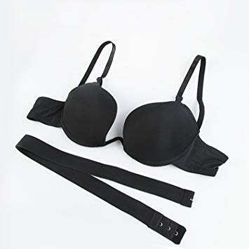 Sexy Deep U Low Cut Smooth Push Up Plunge Bra_3